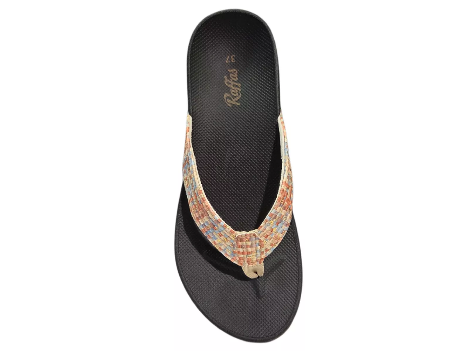 Raffas Raffas 2402 Bella Orange Combi Teenslippers Oranje Combi Synthetisch Dames