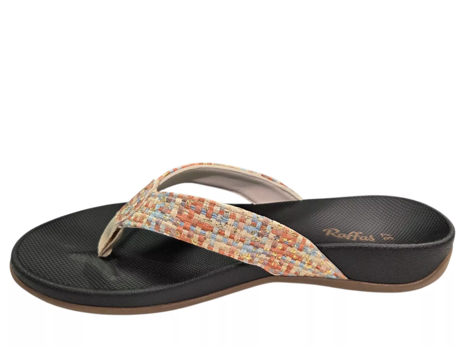 Raffas Raffas 2402 Bella Orange Combi Teenslippers Oranje Combi Synthetisch Dames