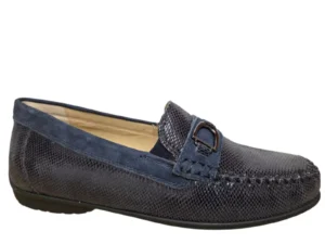 Sioux Sioux 66973 723 H Instappers Blauw Leer Lak Dames Breedtemaat H