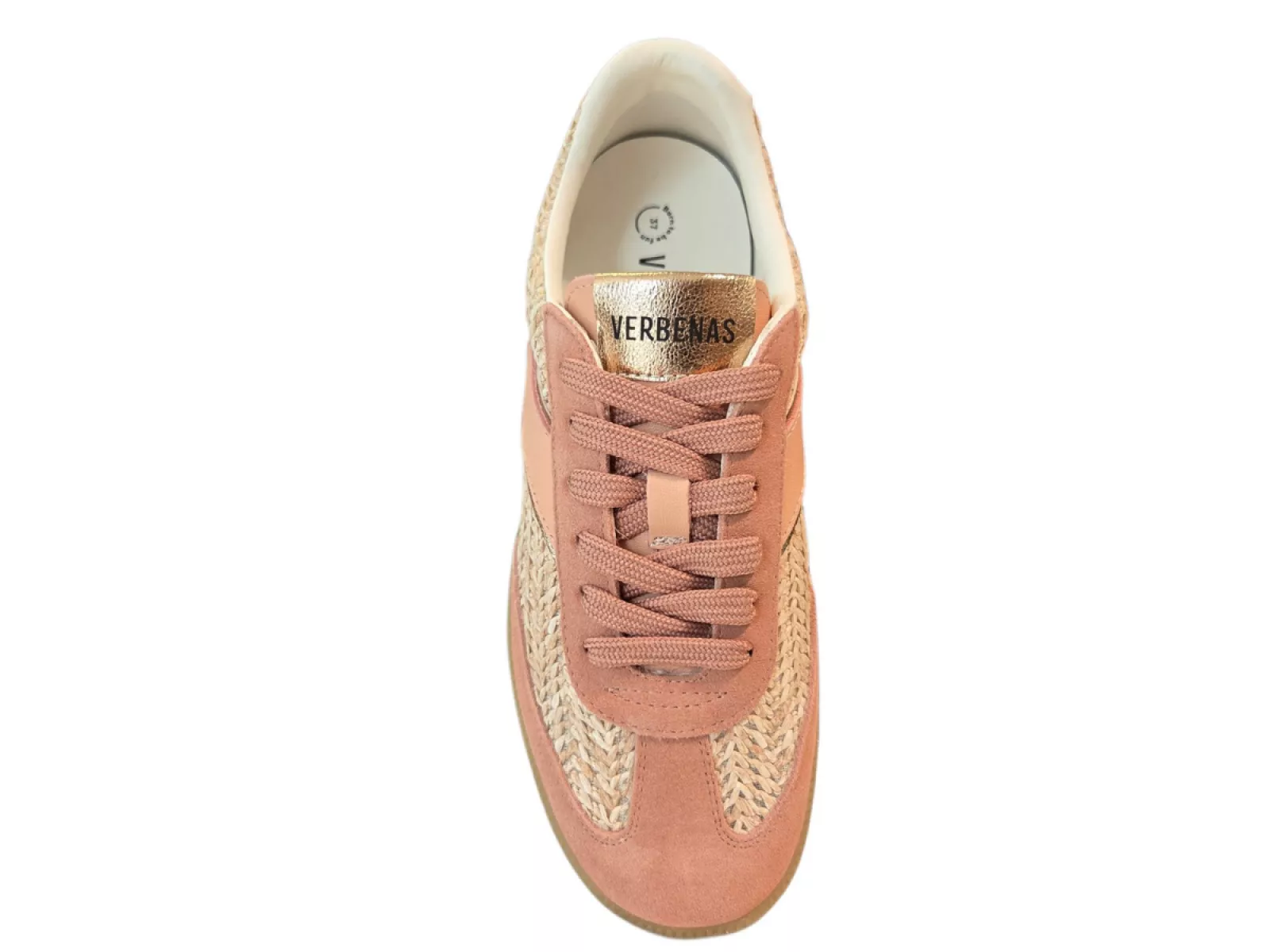 Verbenas Verbenas Sound Tropic Salmone Alba Sneakers Roze Suede Dames