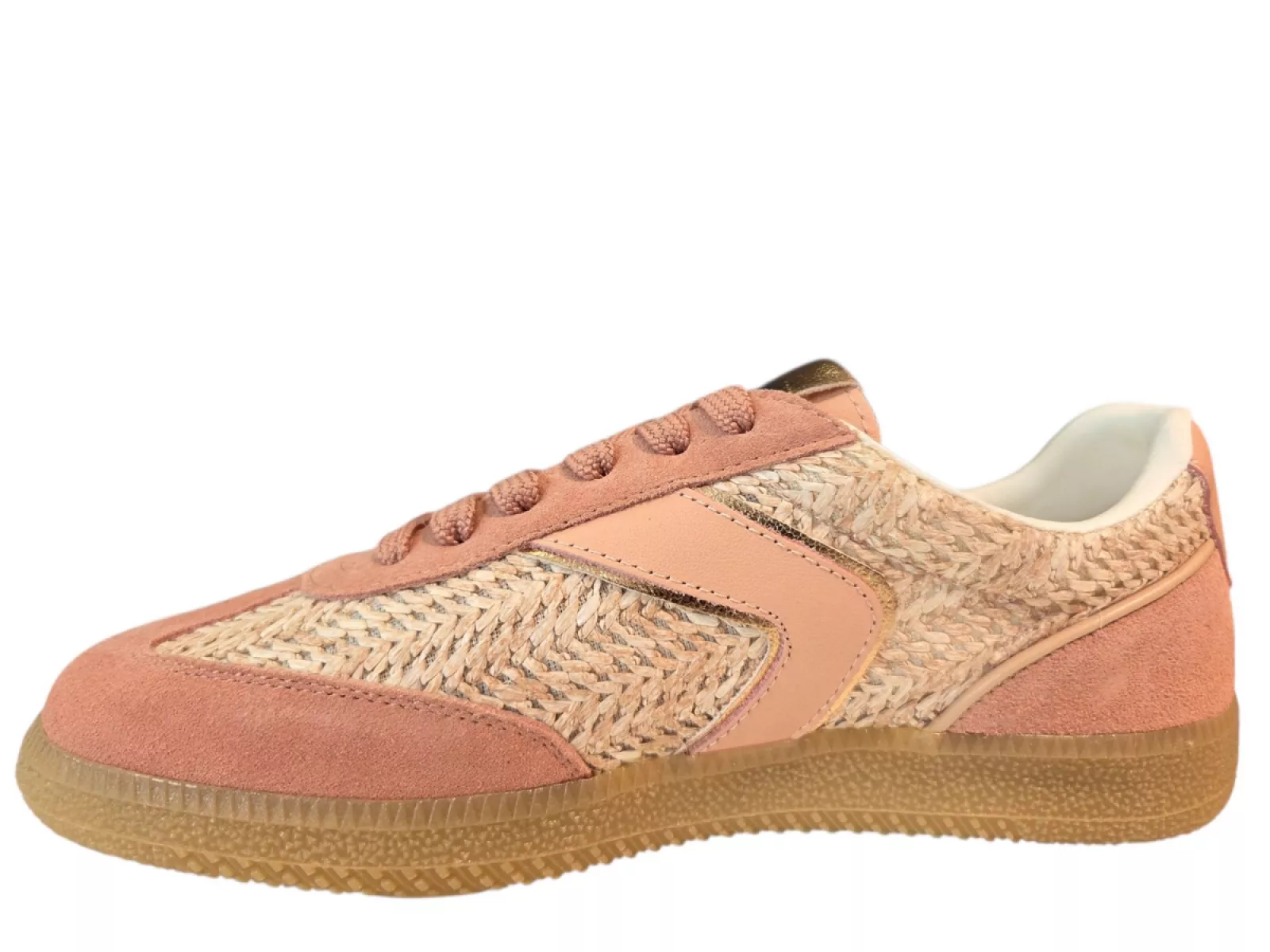 Verbenas Verbenas Sound Tropic Salmone Alba Sneakers Roze Suede Dames