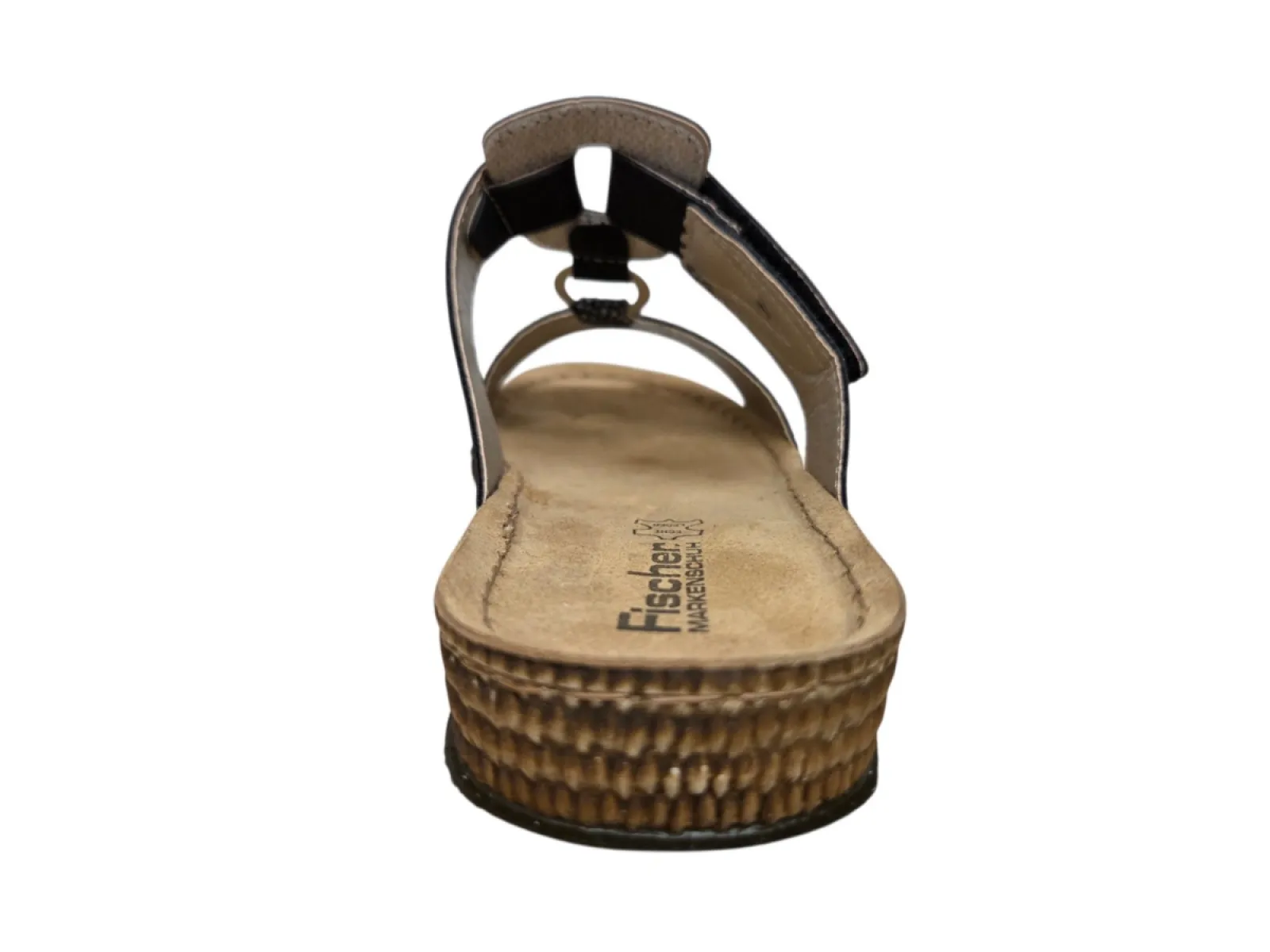 Fischer Fischer 556205 222 Slippers Zwart Met Print Leer Dames