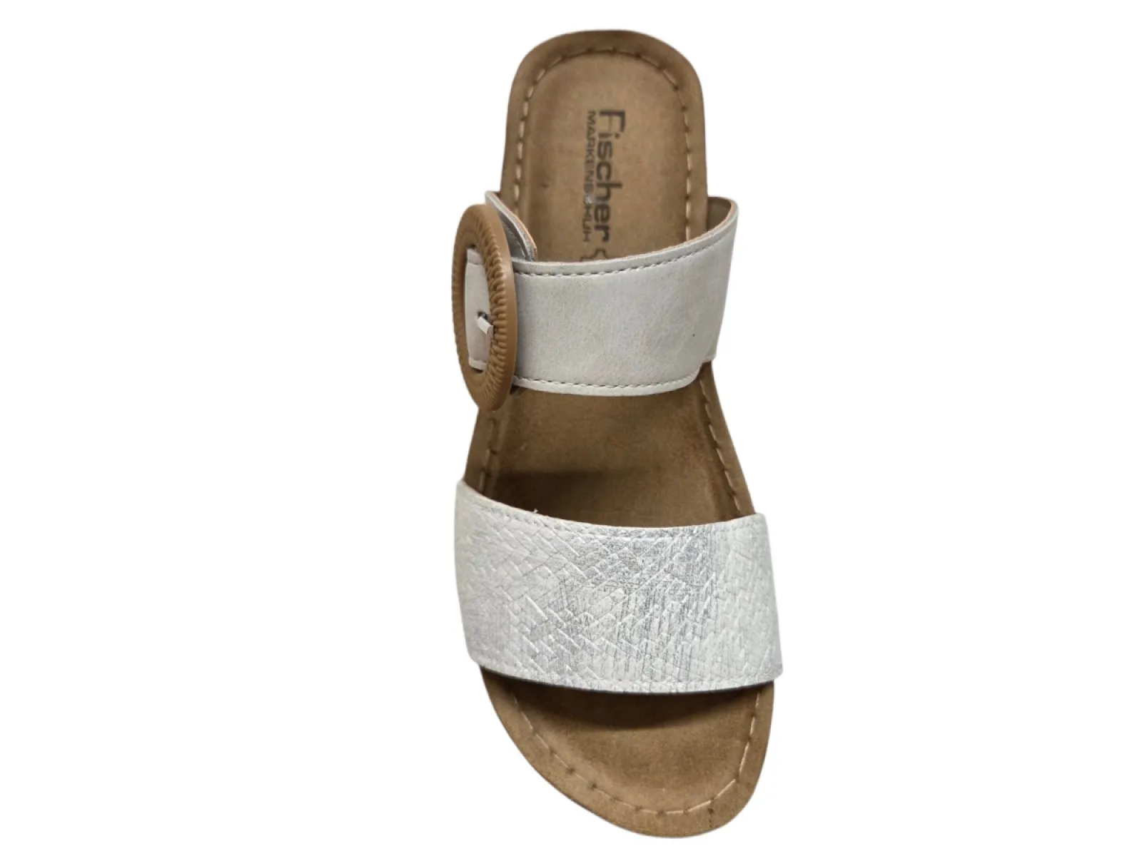 Fischer Fischer 556207 150 Slippers Zilver Print Leer Dames