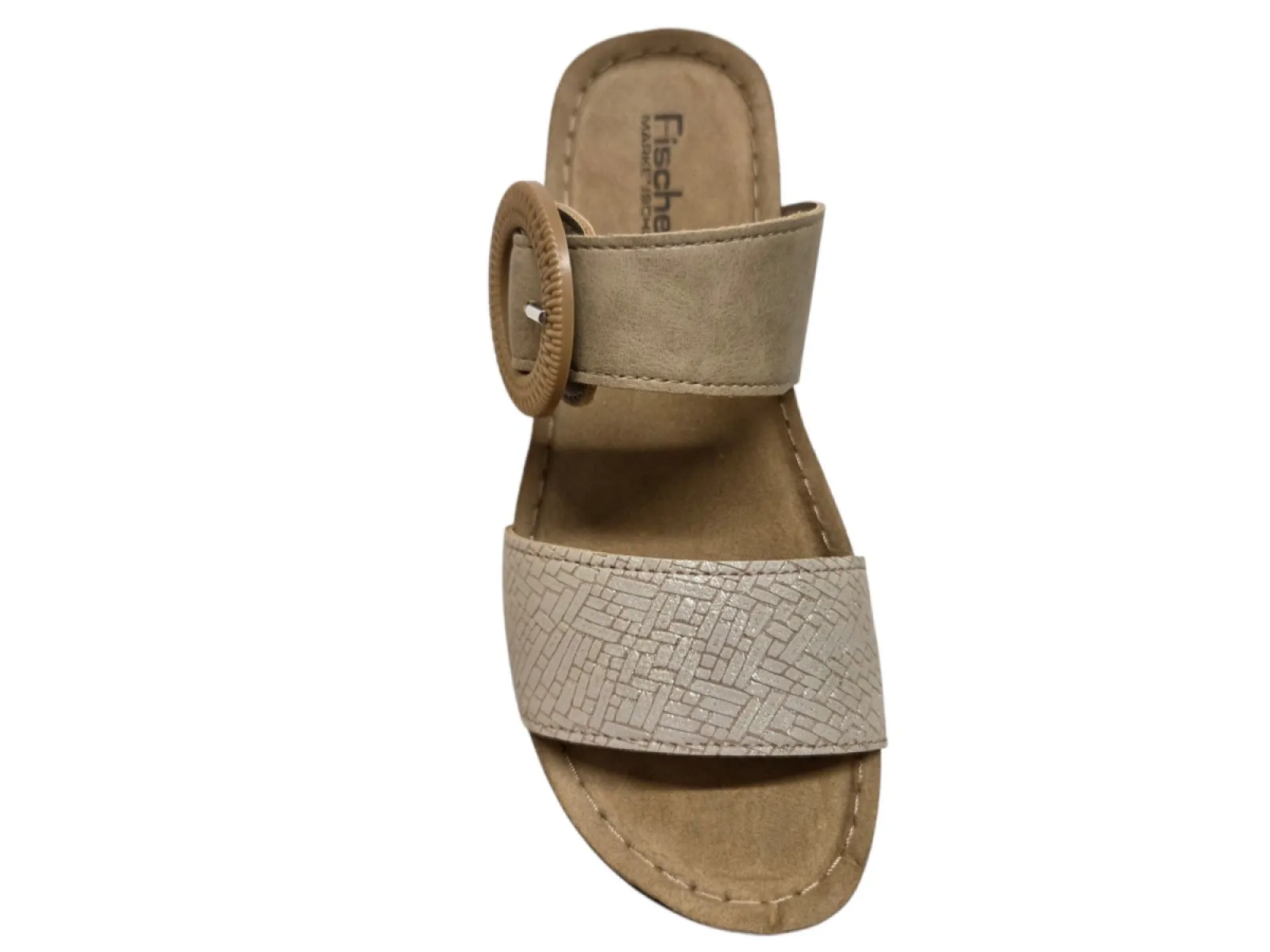 Fischer Fischer 556207 733 slippers Licht Bruin Print Leer Dames