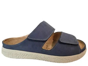 Hartjes Hartjes 122.1221/20 48.00 H Slippers Blauw Nubuck Dames Breedtemaat H