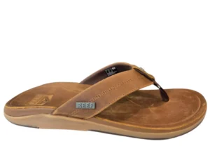 Reef Reef Leather Offshore Bronze Brown Teenslippers Bruin Leer Heren