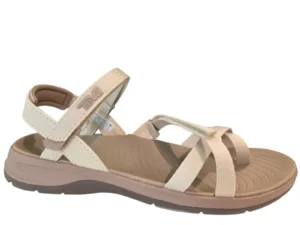 Teva Teva W Tirra Traveler Slinb Oyster Sandalen Beige Textiel en Leer Dames