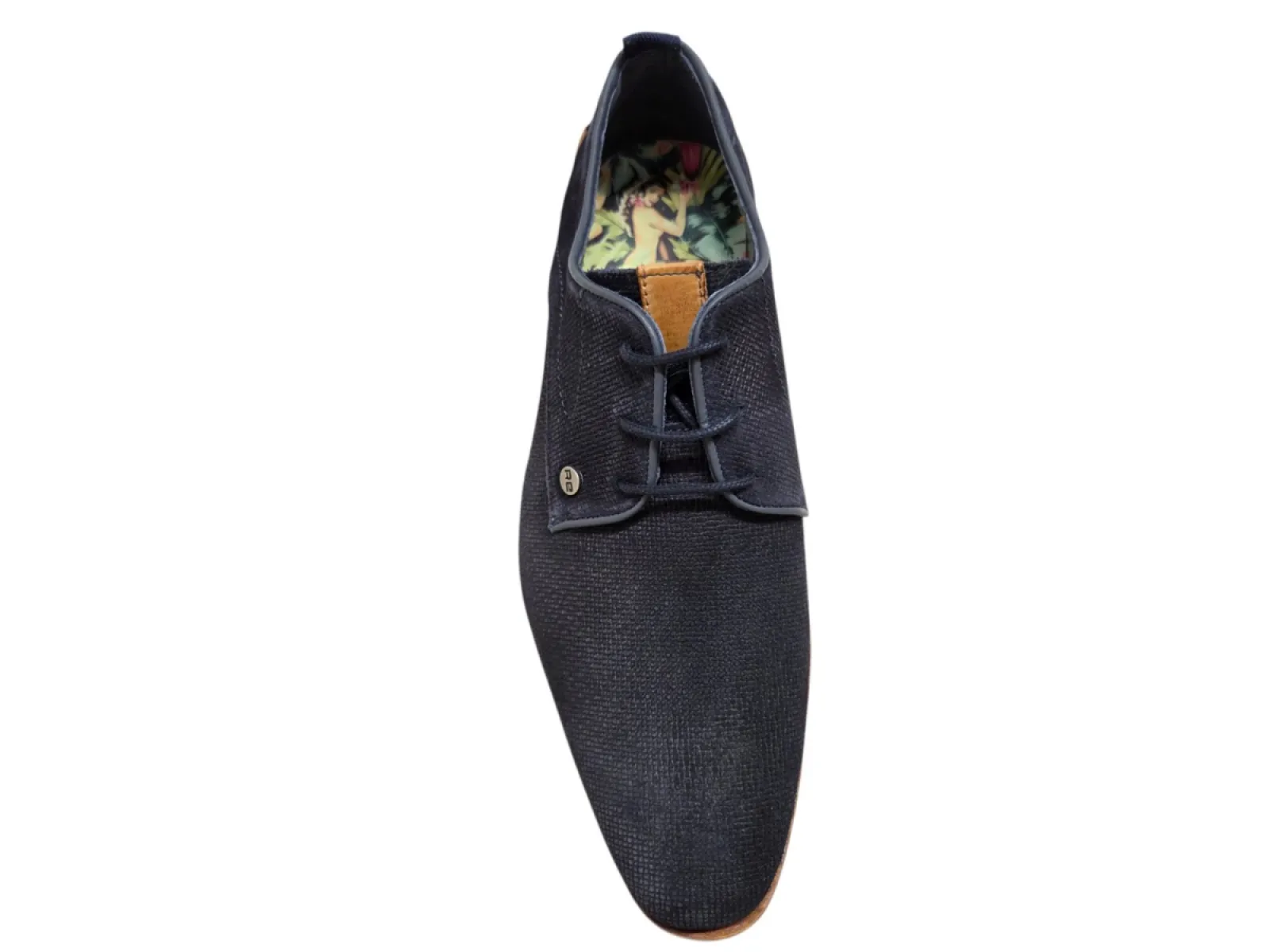 Rehab Rehab Greg Wall Suede 8100 Nette Veterschoenen Donker Blauw Suede Heren