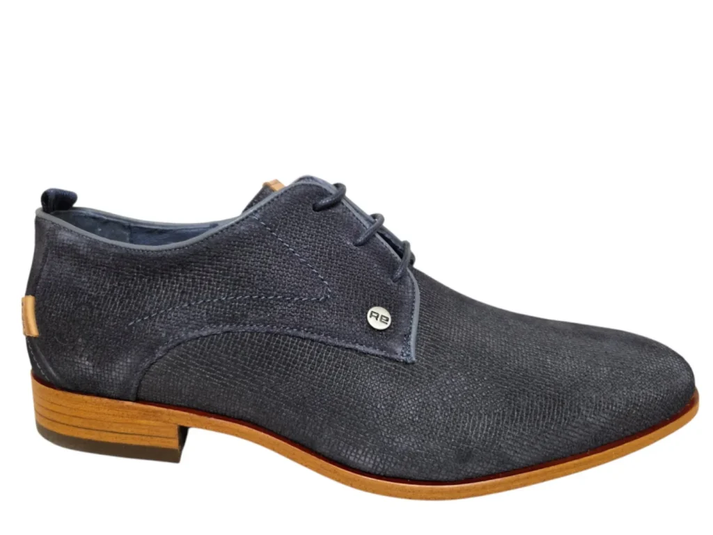 Rehab Rehab Greg Wall Suede 8100 Nette Veterschoenen Donker Blauw Suede Heren