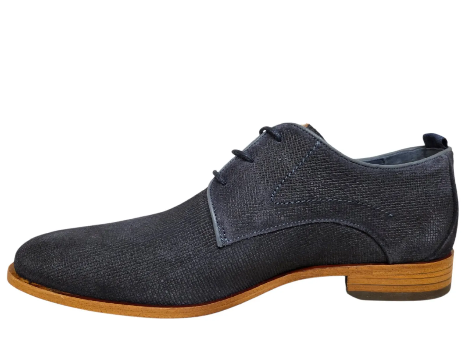 Rehab Rehab Greg Wall Suede 8100 Nette Veterschoenen Donker Blauw Suede Heren
