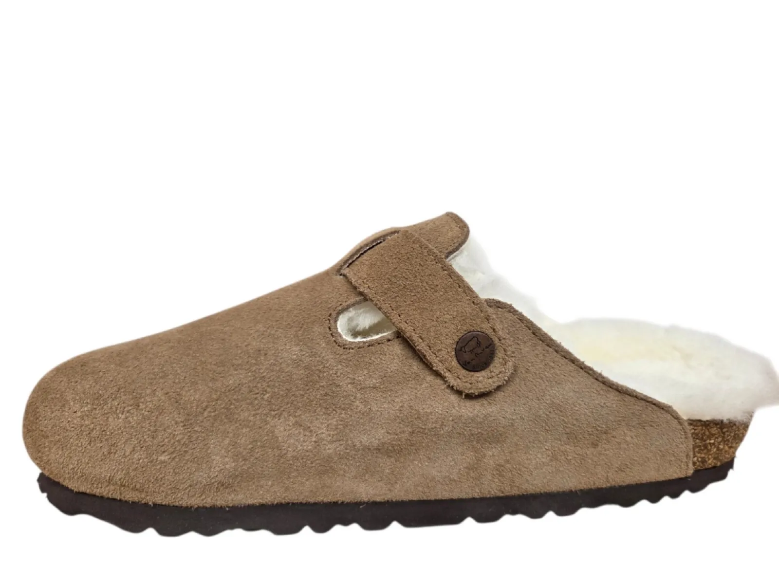 van Buren van Buren Clog Mika Zand Pantoffels Suede Beige Uniseks