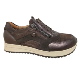 Waldlaufer Waldlaufer 752004 411 192 Vicky Sneakers Bruin Leer en Suede Dames