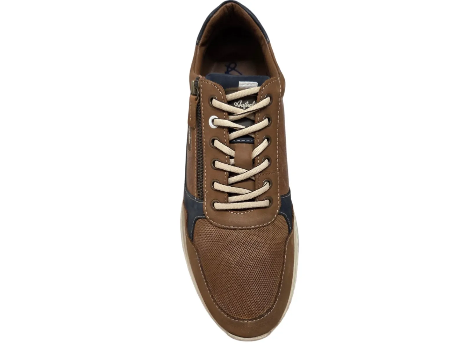 Australian Australian Hatchback DF6 cognac-blue Sneakers Cognac Leer en Nubuck Heren