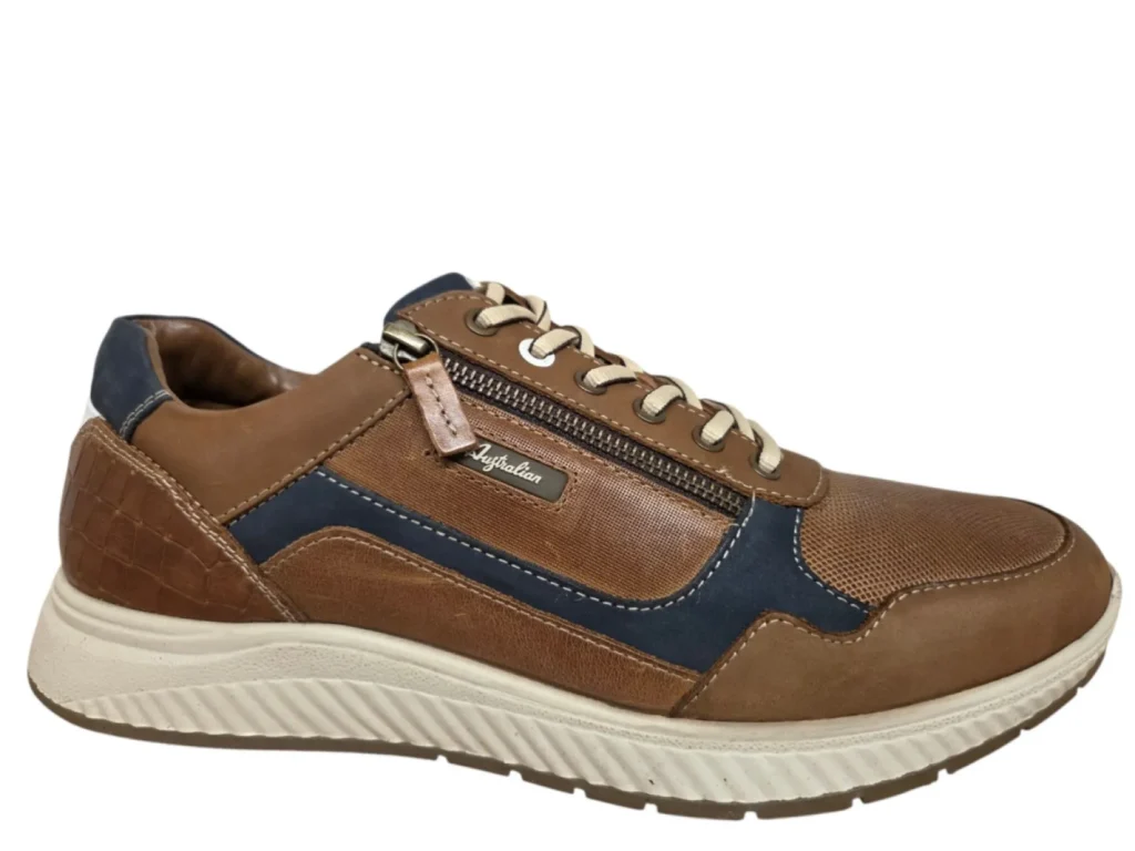 Australian Australian Hatchback DF6 cognac-blue Sneakers Cognac Leer en Nubuck Heren