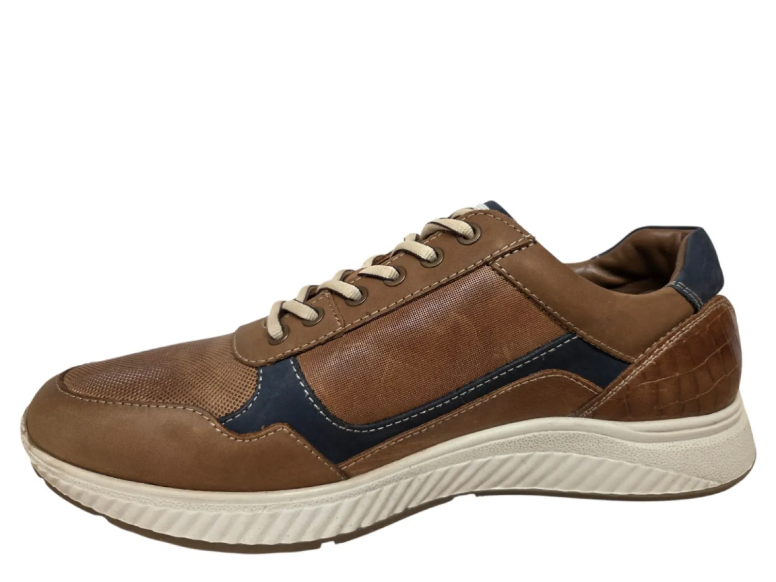 Australian Australian Hatchback DF6 cognac-blue Sneakers Cognac Leer en Nubuck Heren