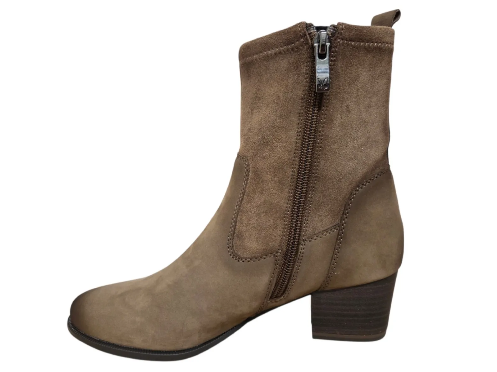 Caprice Caprice 9-9-25302-47 39 G DK Taupe Enkellaarzen Donker Taupe Suede Dames