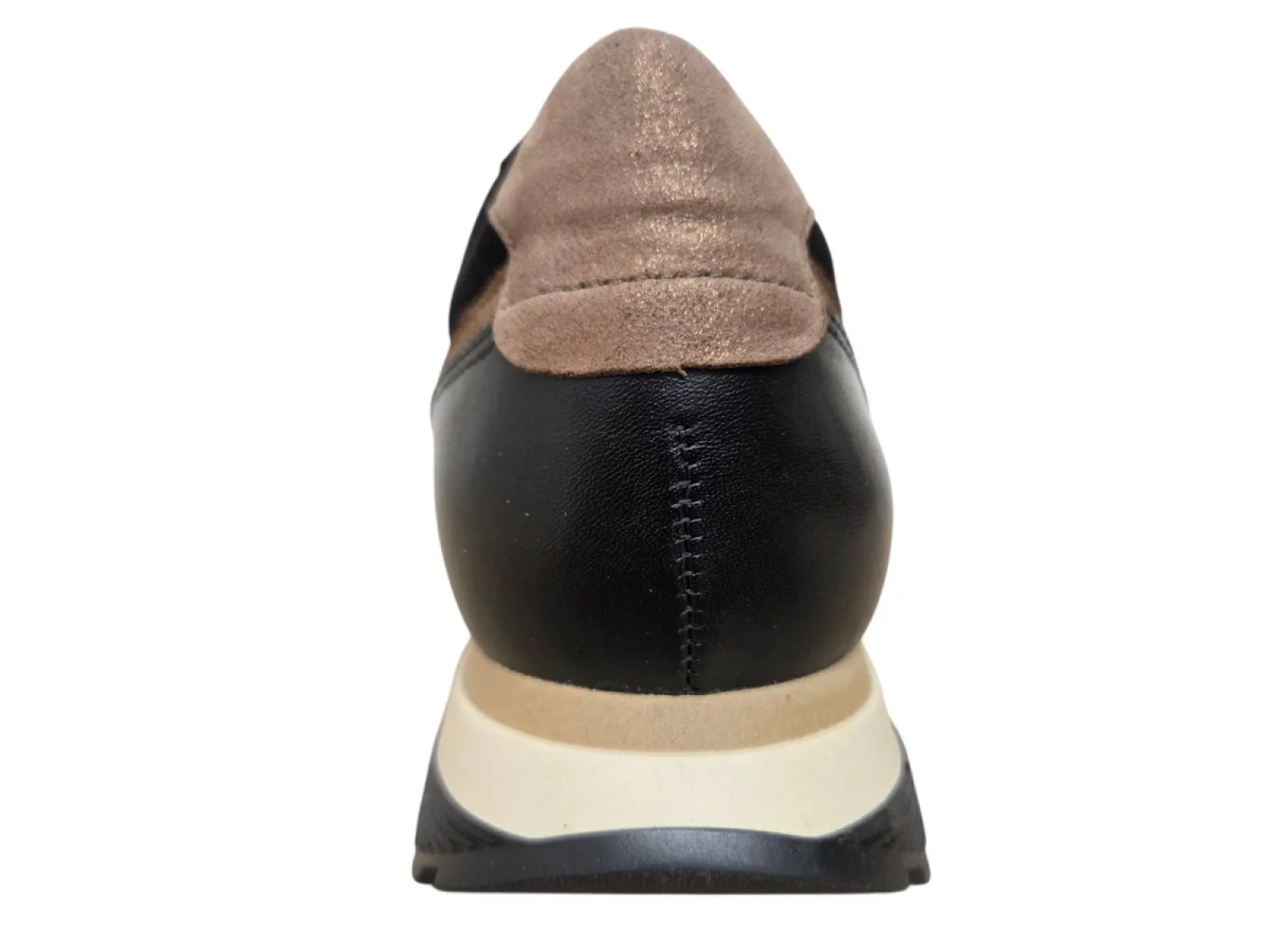 Gabor Gabor 6029.01.002 Sneakers Zwart Met Bruin Leer en Suede Dames