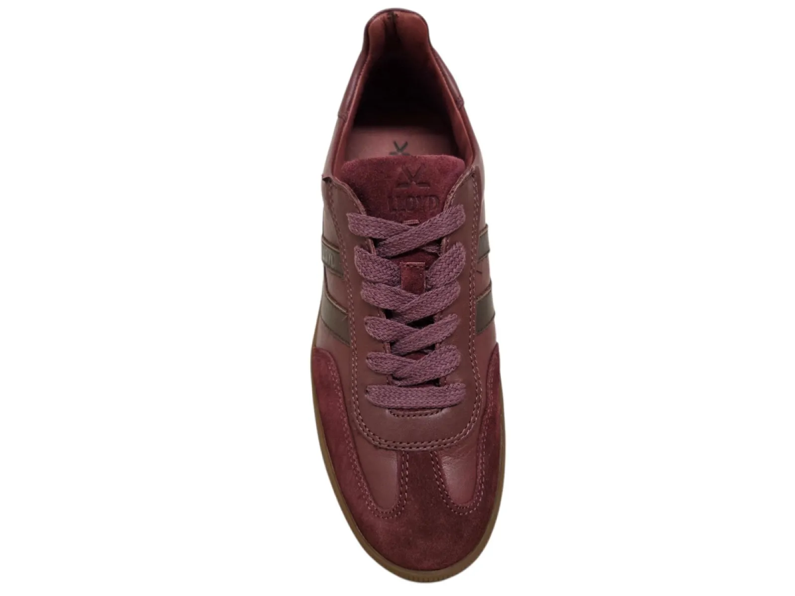 LLoyd LLoyd Brava Dark Cherry Cigar Sneakers Aubergine Leer en Suede Dames