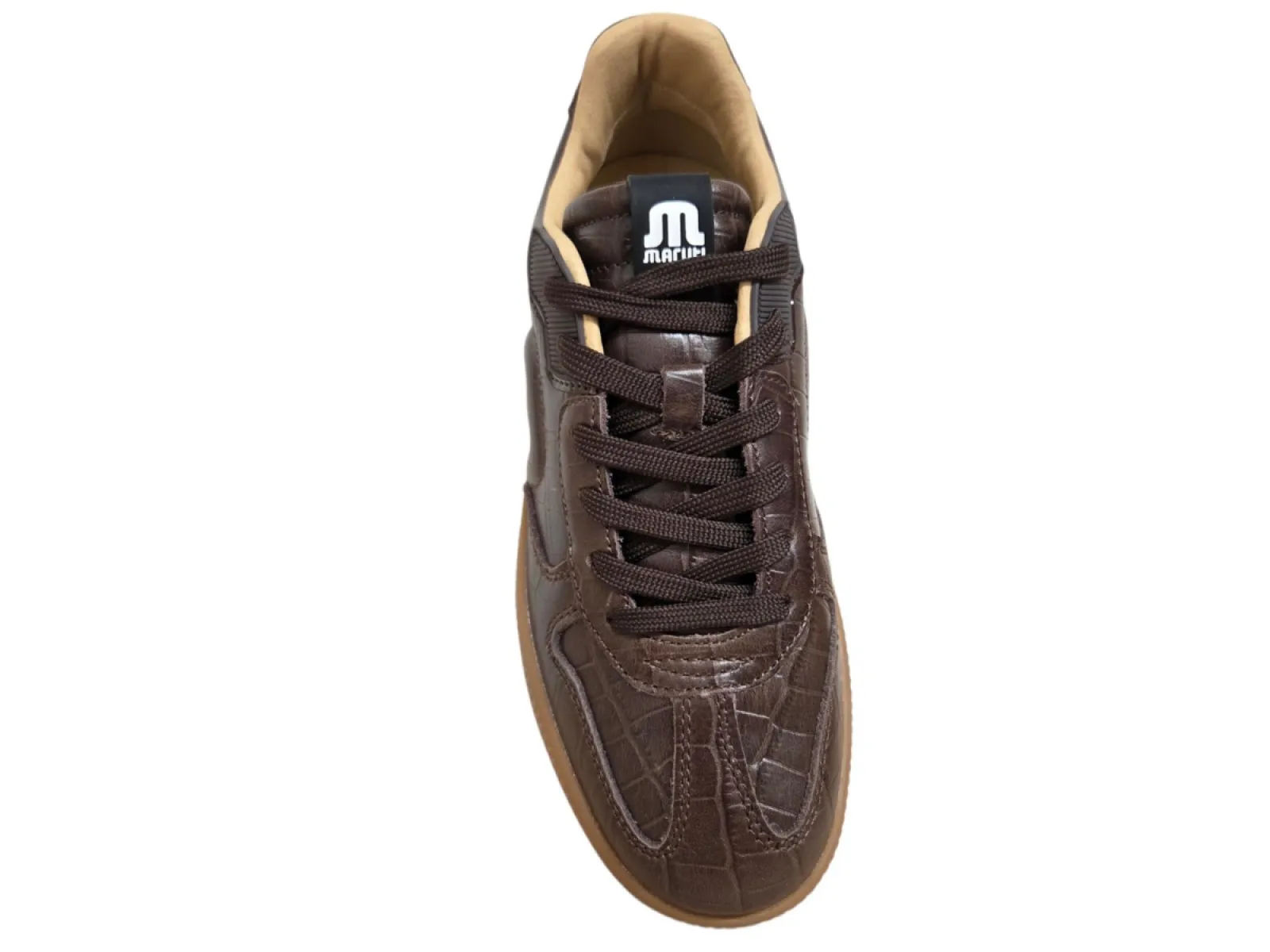 Maruti Maruti Yale Leather Croco Brown D66 Sneakesr Bruin Leer Crocoprint Dames