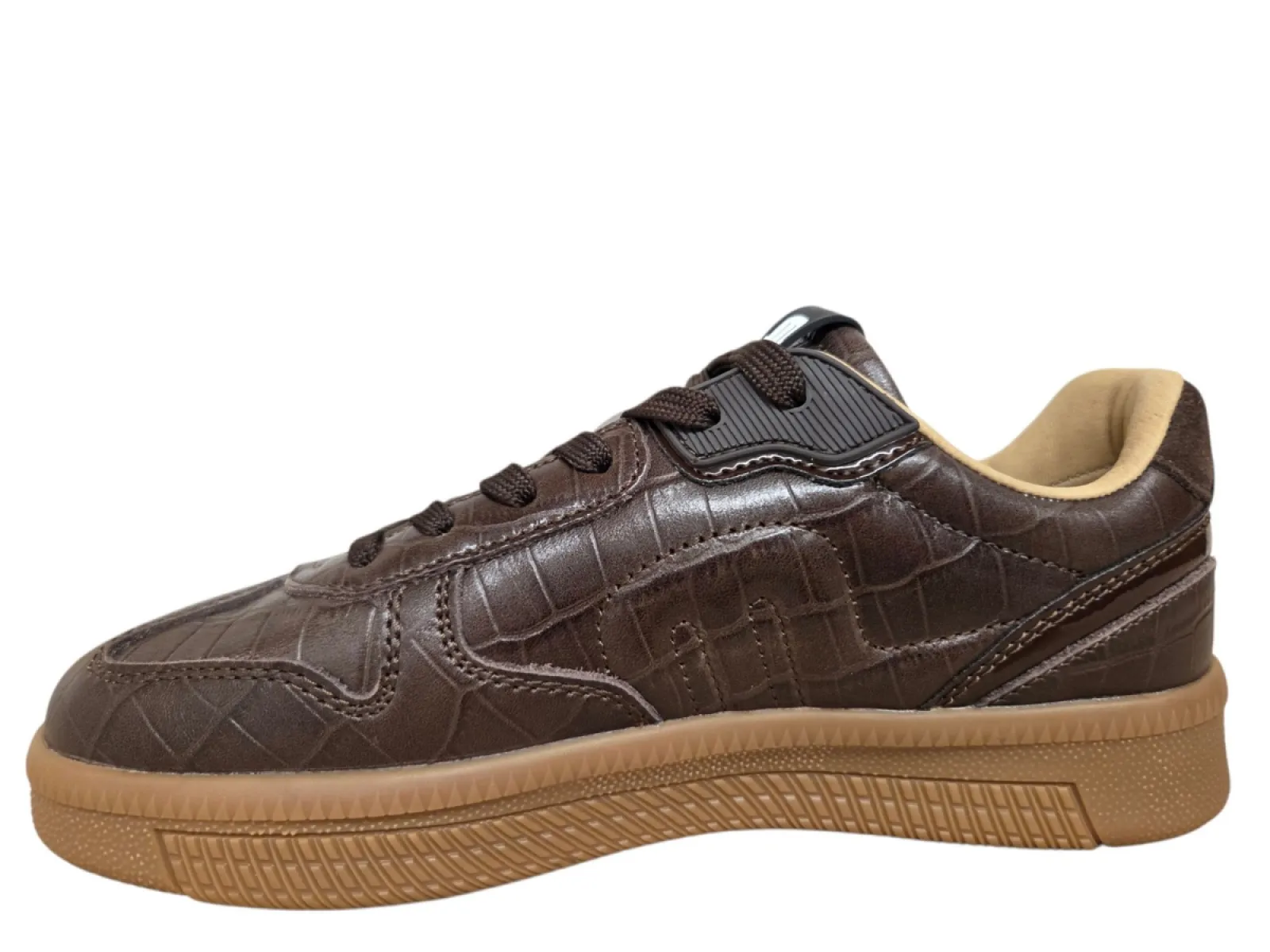 Maruti Maruti Yale Leather Croco Brown D66 Sneakesr Bruin Leer Crocoprint Dames