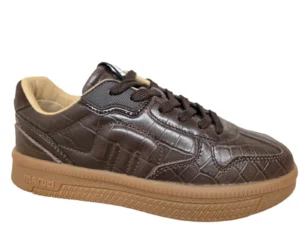 Maruti Maruti Yale Leather Croco Brown D66 Sneakesr Bruin Leer Crocoprint Dames