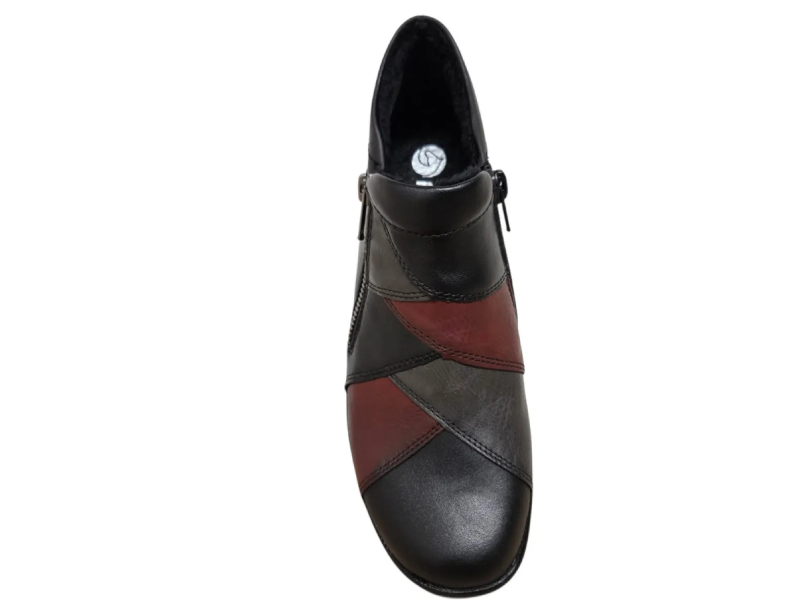 Remonte Remonte R7674-02 Enkellaarsjes Zwart met Rood Leer Dames