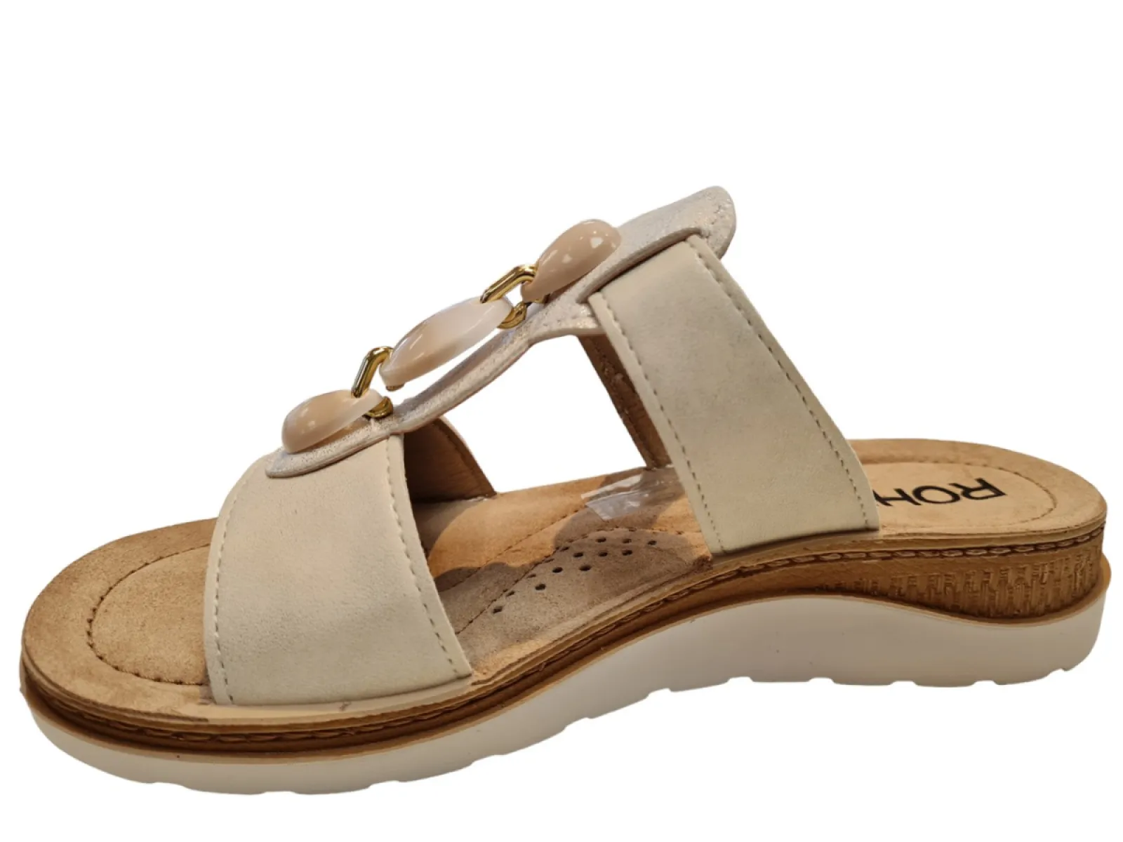 Rohde Rohde 1305 01 Slippers Wit Leer Dames