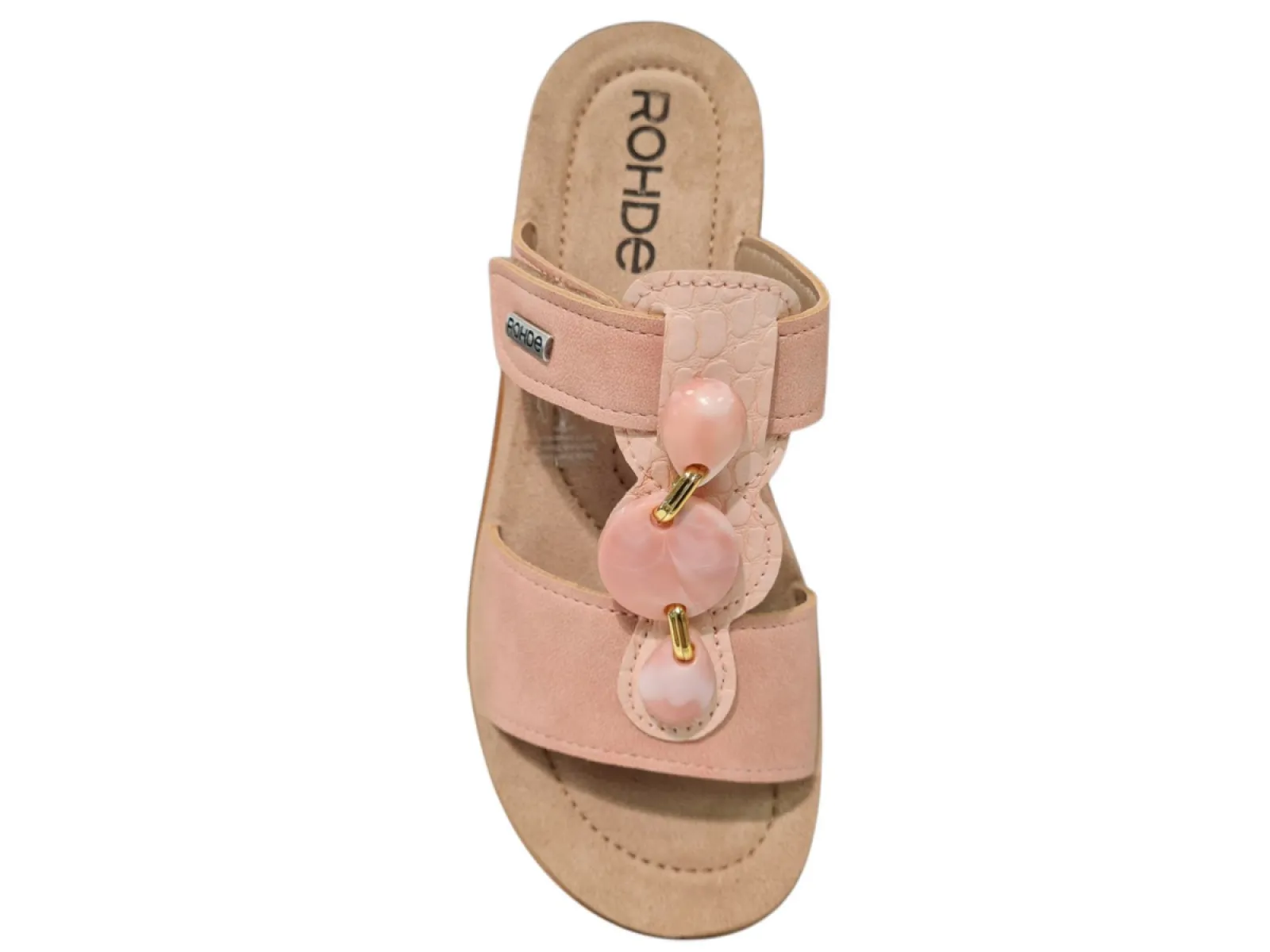Rohde Rohde 1305 44 Slippers Roze Nubuck Dames