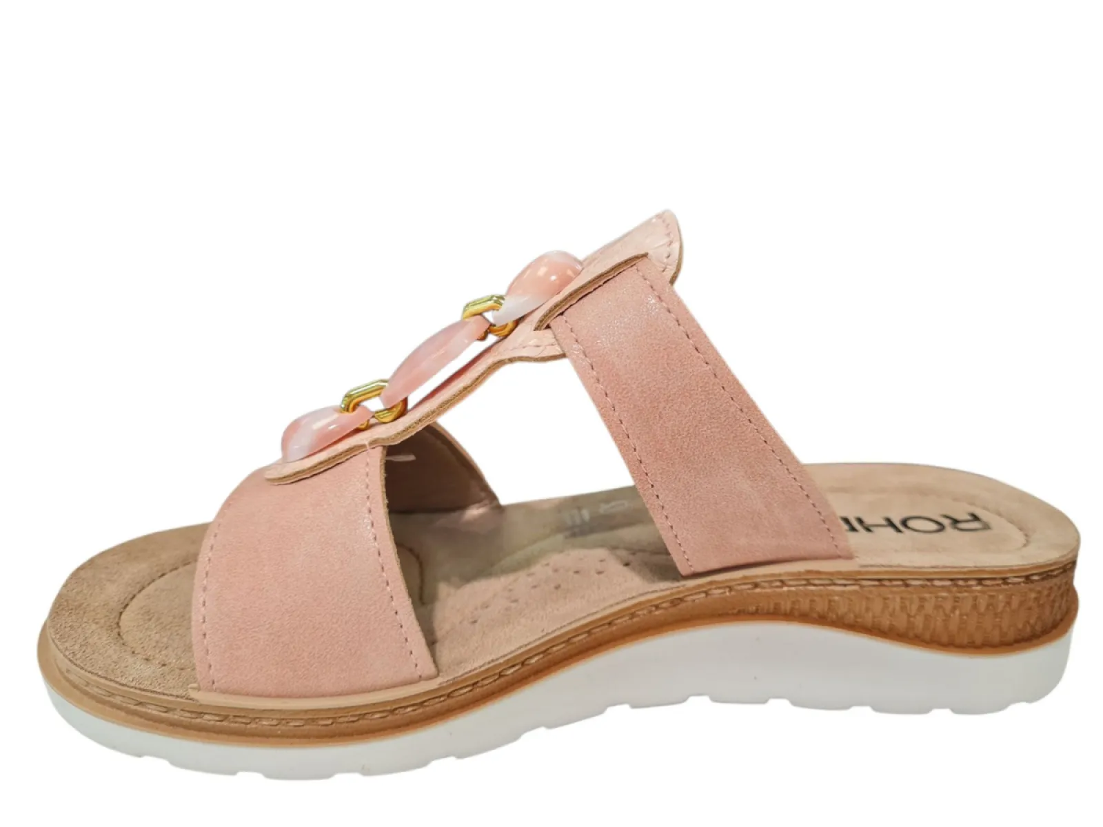 Rohde Rohde 1305 44 Slippers Roze Nubuck Dames