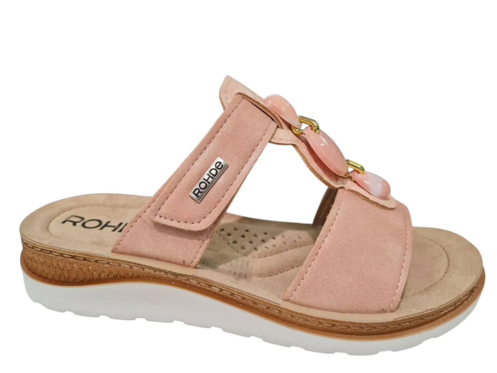Rohde Rohde 1305 44 Slippers Roze Nubuck Dames