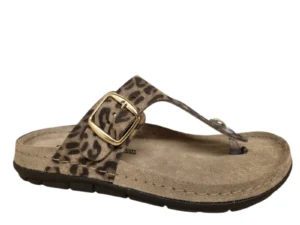 Rohde Rohde 5891 18 Teenslippers Bruin Panterprint Suede Dames
