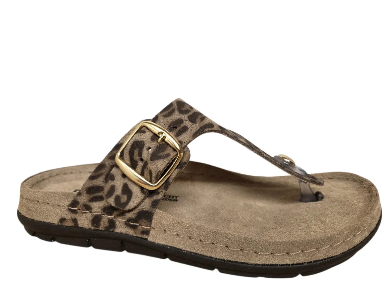 Rohde Rohde 5891 18 Teenslippers Bruin Panterprint Suede Dames