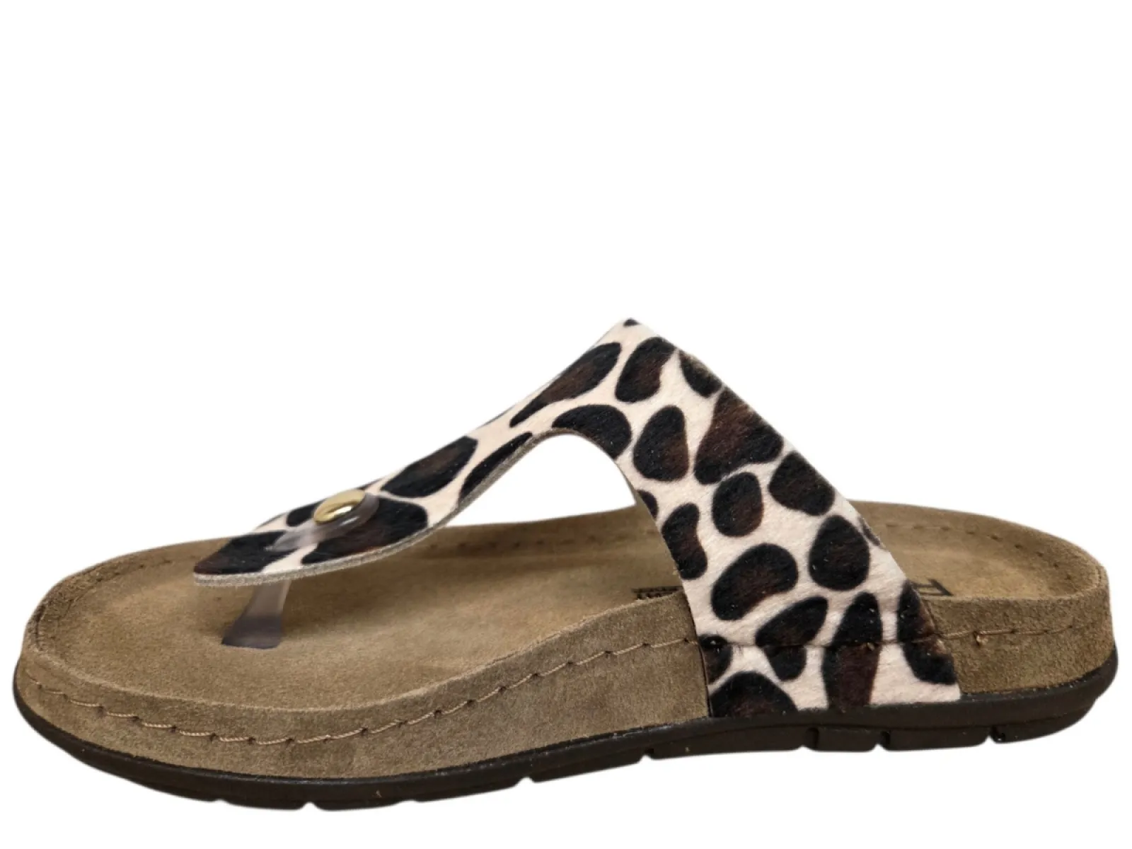Rohde Rohde 5895 72 Slippers Bruin Koeienprint Suede Dames