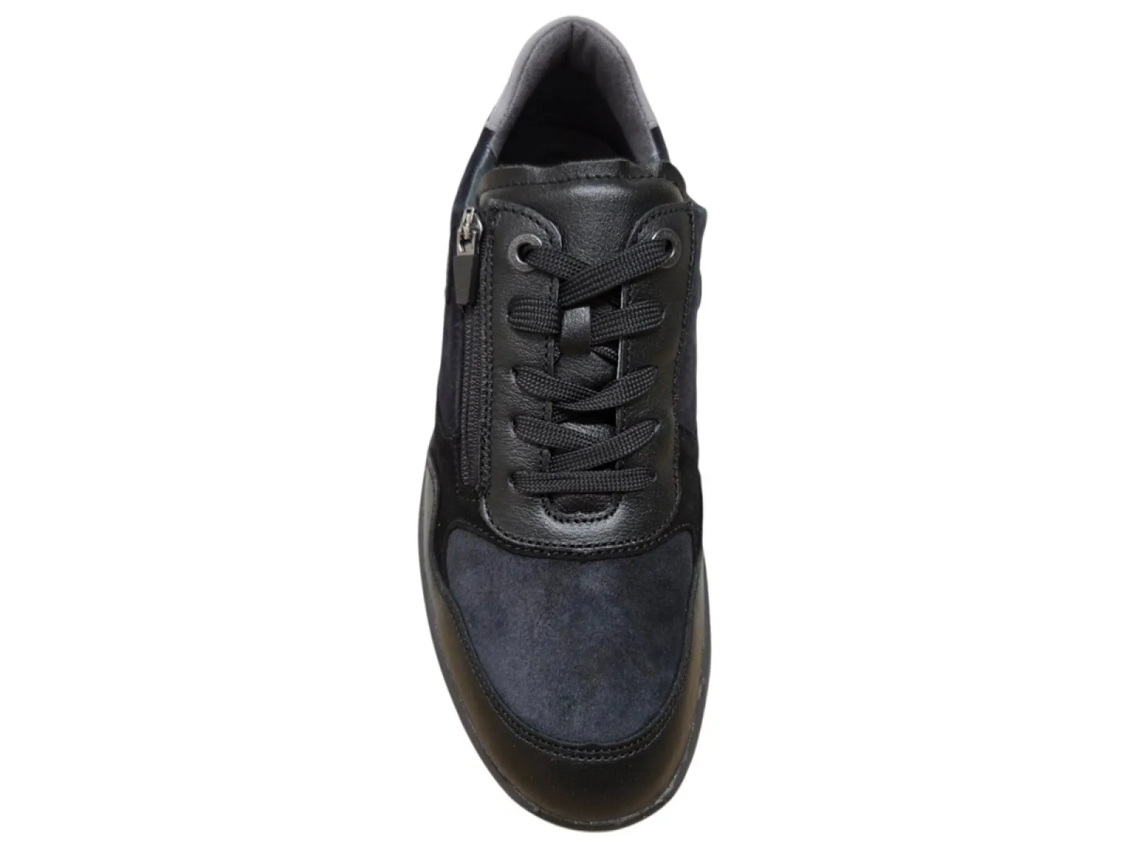 Waldlaufer Waldlaufer 662001 501 954 John Sneakers Zwart Leer en Suede Heren
