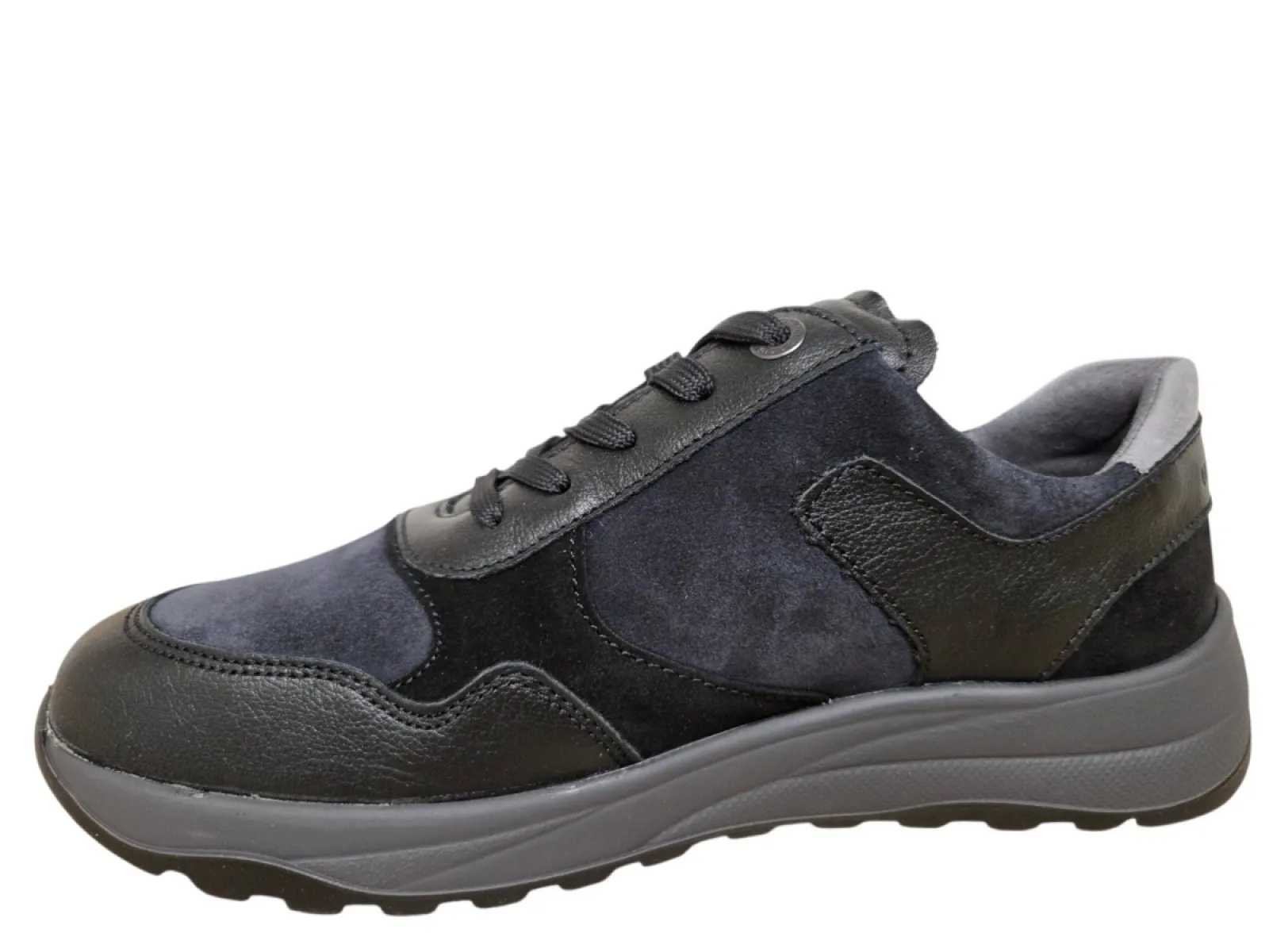 Waldlaufer Waldlaufer 662001 501 954 John Sneakers Zwart Leer en Suede Heren