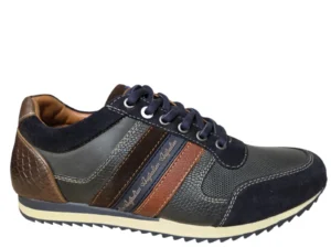 Australian Australian Camaro SIX Blue Tan Brown Sneakers Blauw Bruin Leer Heren