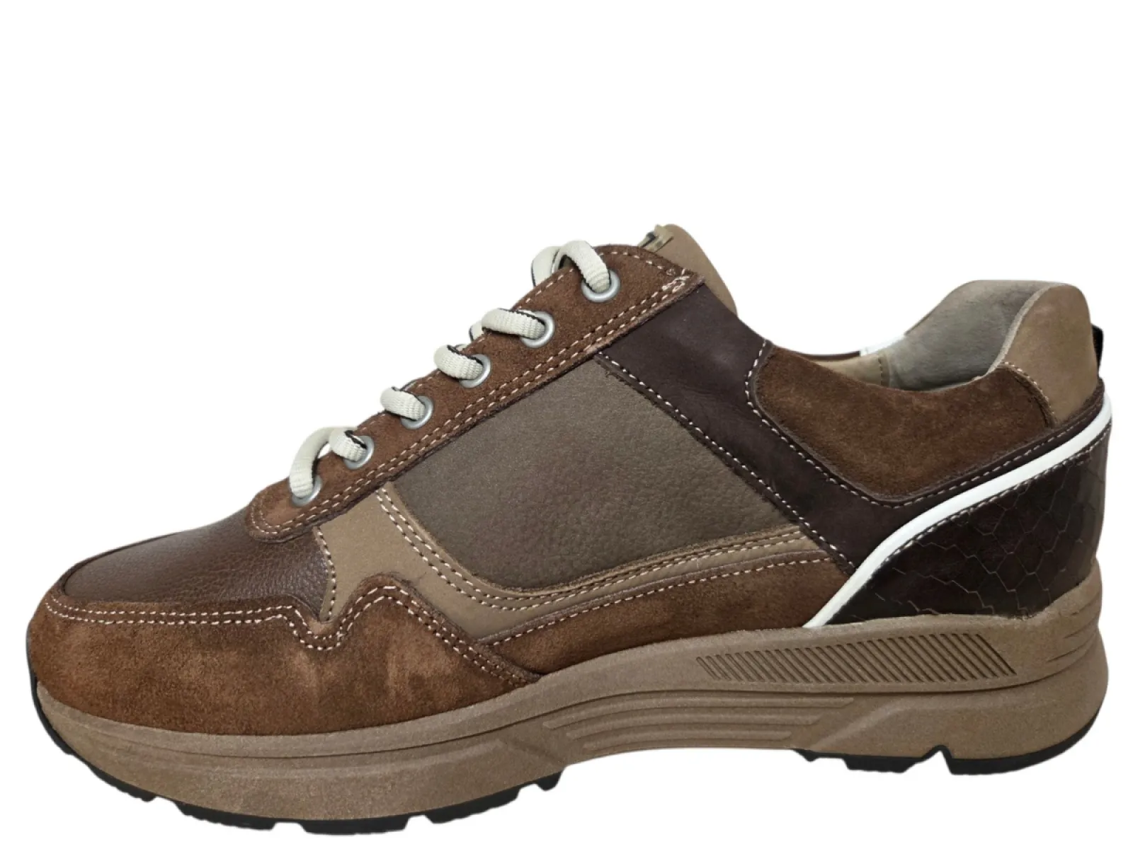 Australian Australian Connery K D12 Brown Taupe Sneakers Bruin Taupe Leer en Suede Heren