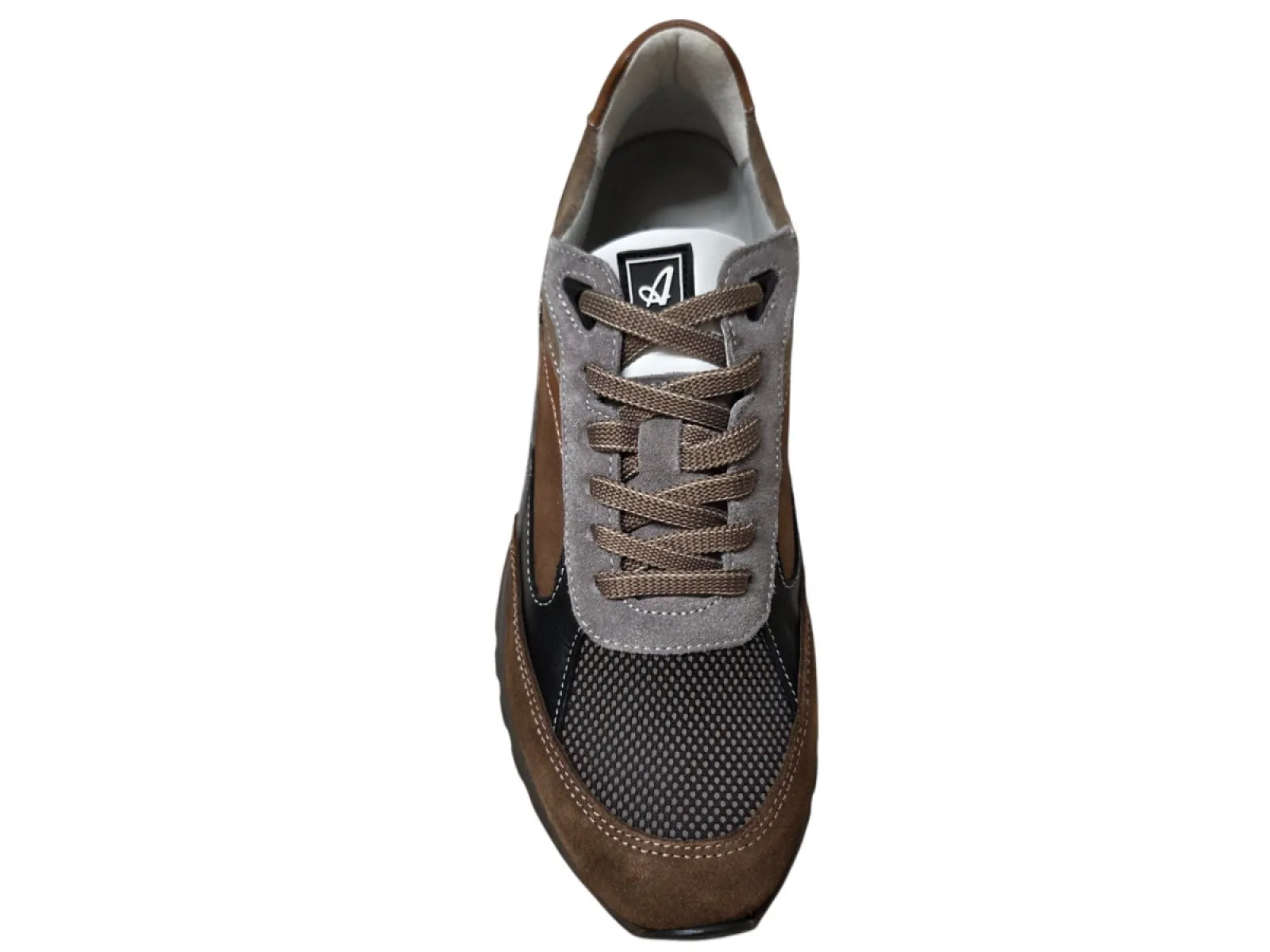 Australian Australian Sparrow L72 Taupe Brown Grey Sneakers Grijs Bruin Leer Combi Heren