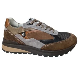 Australian Australian Sparrow L72 Taupe Brown Grey Sneakers Grijs Bruin Leer Combi Heren