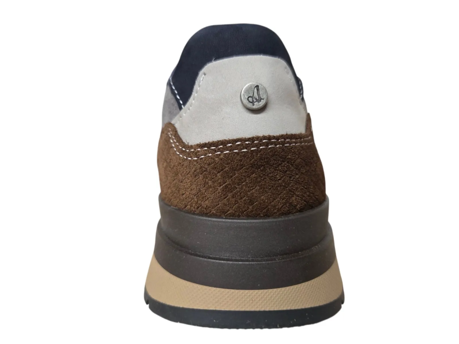 Australian Australian Sparrow S11 Blue Taupe Sneakers Blauw Taupe Leer Combi Heren