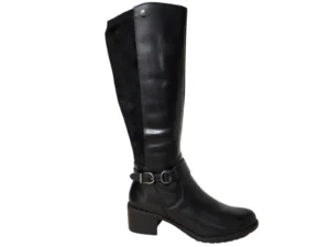Caprice Caprice 9-9-25601-47 019 Black Lange Laarzen Zwart Leer en Stretch Dames