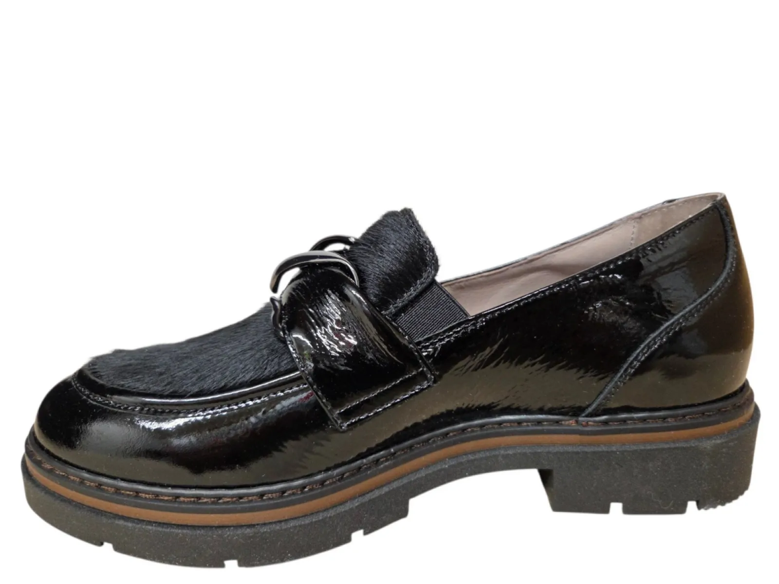 DL Sport DL Sport 6766 934 04K Scillak Nero Instappers Zwart Lak Dames