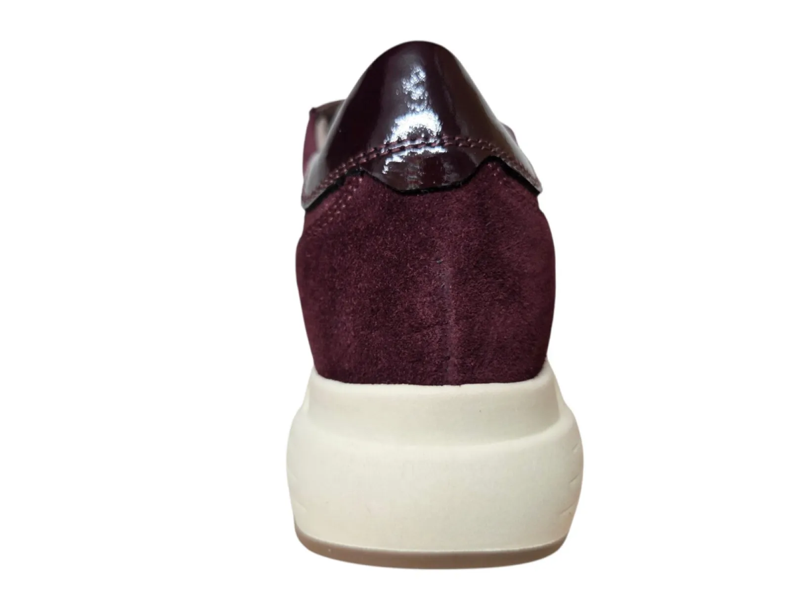 DL Sport DL Sport 7131HK 722 01 Velour Rubino Sneakers Aubergine Suede Dames Breedtemaat H/K