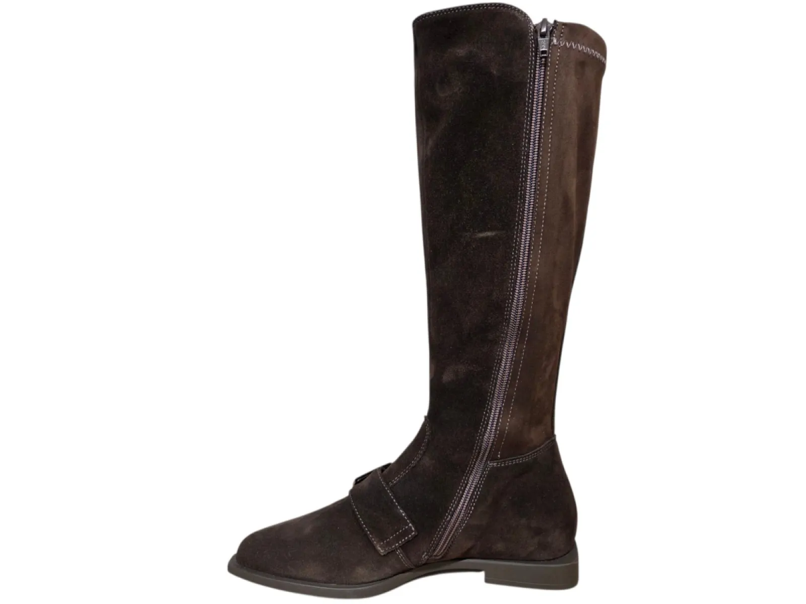 DL Sport DL Sport 7227 712 01 Velour Cacao Lange Laarzen Bruin Suede en Stretch Dames