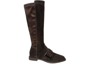 DL Sport DL Sport 7227 712 01 Velour Cacao Lange Laarzen Bruin Suede en Stretch Dames