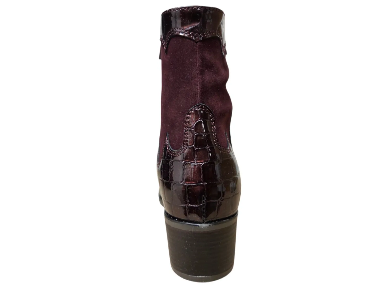 DL Sport DL Sport 7230 738 04 Navajo TDM Enkellaarzen Aubergine Suede en Lak Dames
