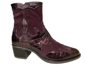 DL Sport DL Sport 7230 738 04 Navajo TDM Enkellaarzen Aubergine Suede en Lak Dames