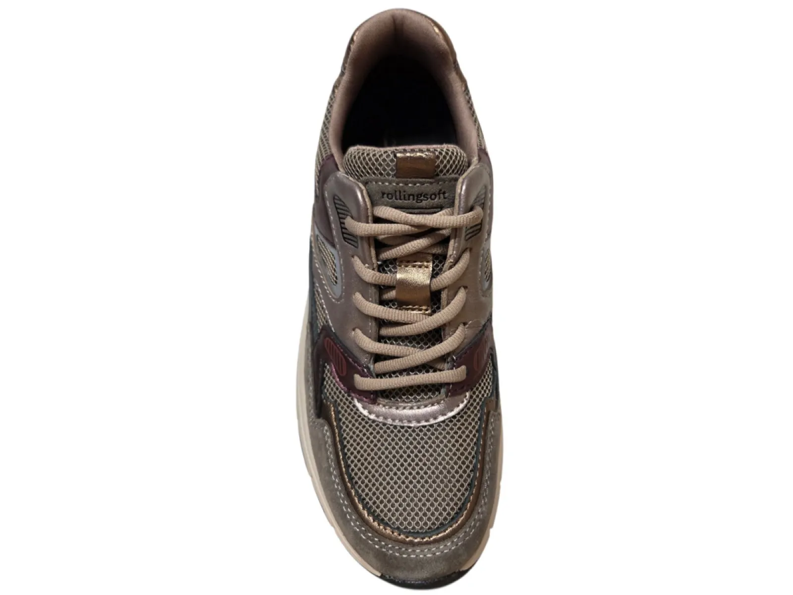 Gabor Gabor 0306.01.003 Rolling Soft Sneakers Bruin Multi Suede Mesh Dames