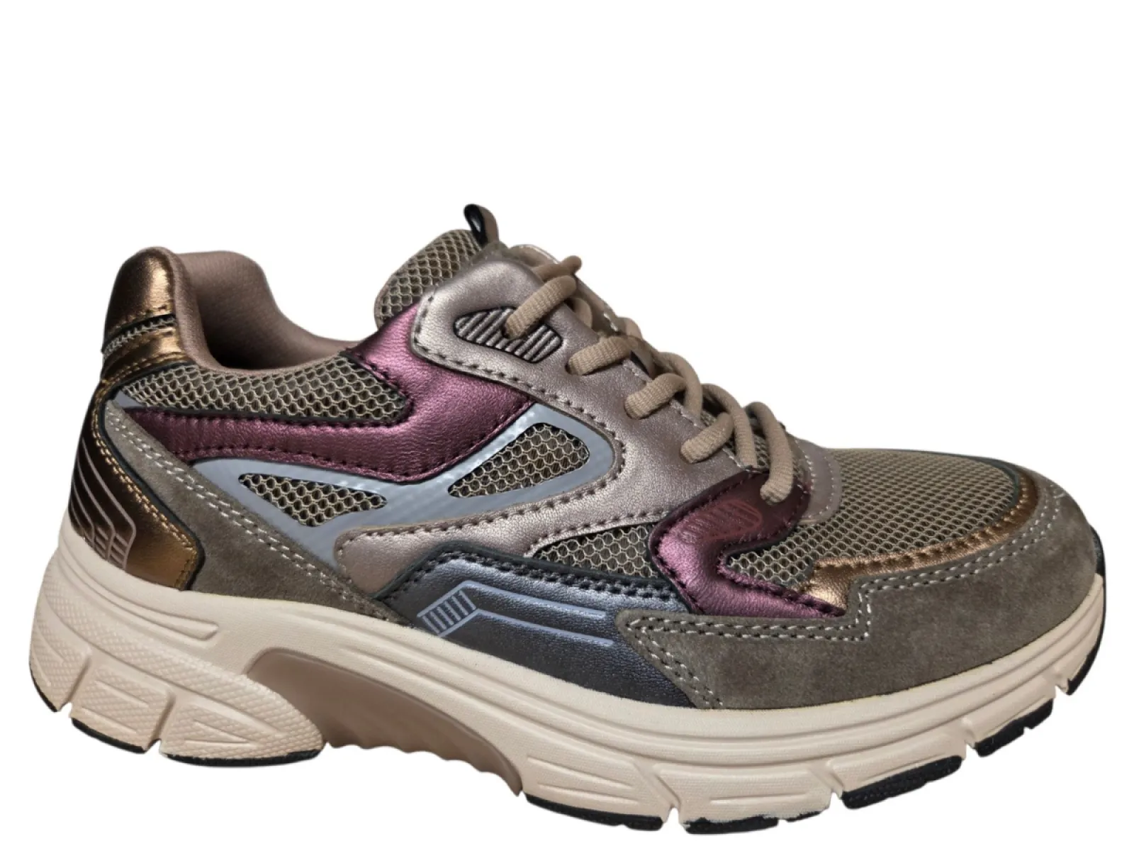 Gabor Gabor 0306.01.003 Rolling Soft Sneakers Bruin Multi Suede Mesh Dames