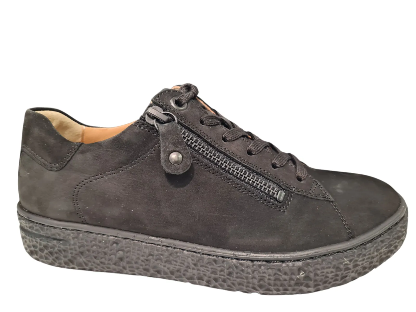 Hartjes Hartjes 162.1405/99 01.01 Sneakers Zwart Suede Dames Breedtemaat H